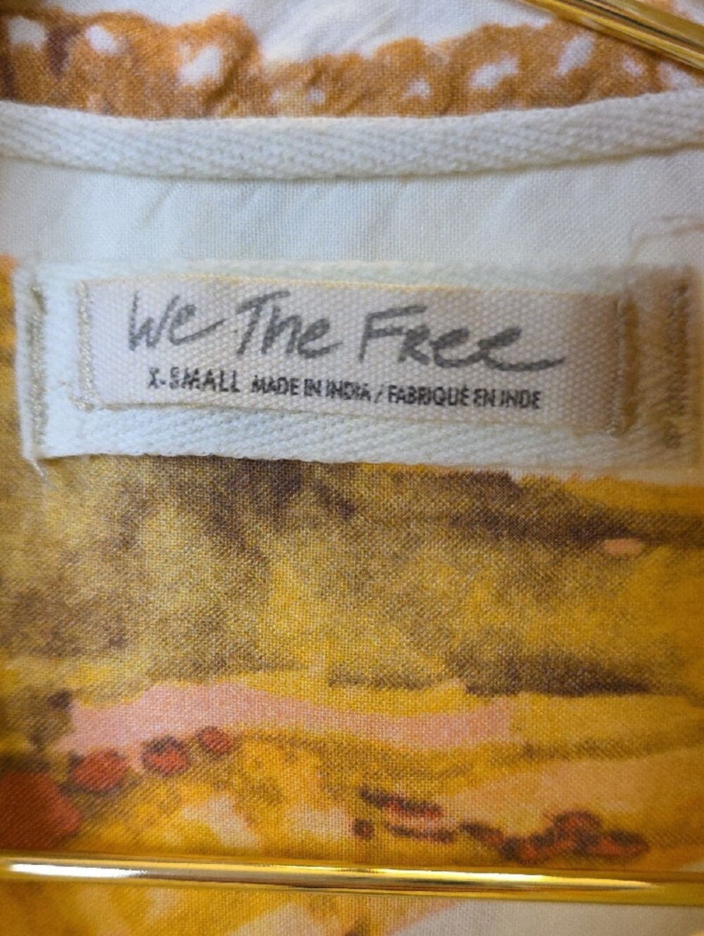 We The Free White Soft Short-Sleeve Button-Down with Coastal Print XS - Picture 6 of 15